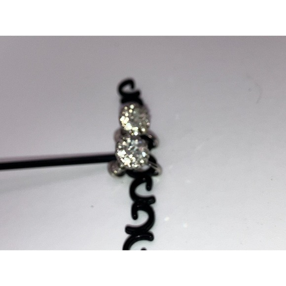 Vintage Vargas Faux Galaxy Opal Silver-Tone Screw Back Earrings! - Picture 6 of 8